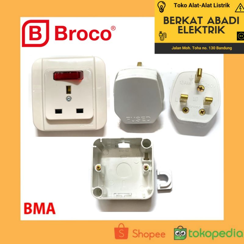 Jual STOP KONTAK AC WATERHEATER OB GALLEO BROCO SET Shopee Indonesia