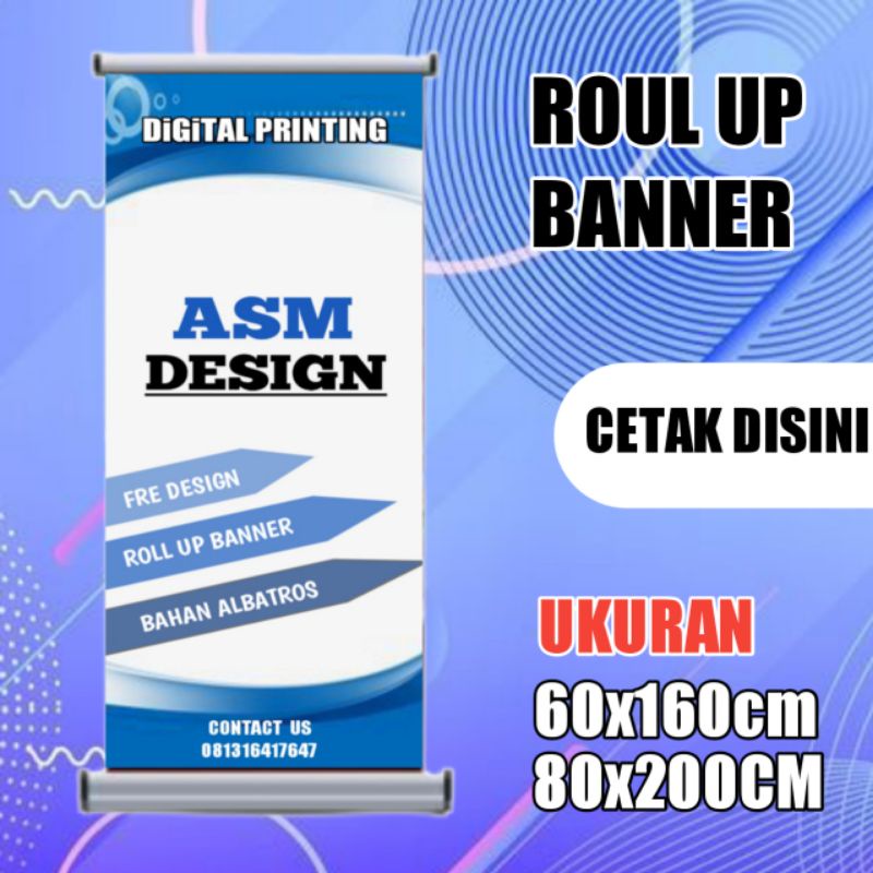 Jual Roll Up Banner Cetak Roll Up Banner Bahan Albatros Shopee Indonesia