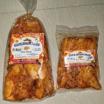 Jual SANJAI PEDAS SALAM KERIPIK KRIPIK SINGKONG UBI BALADO PEDAS PEDAS