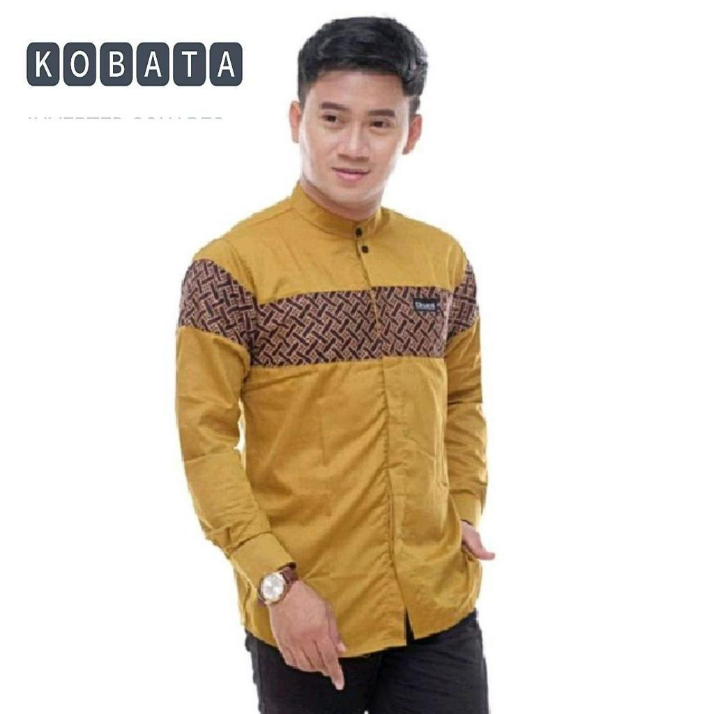 Jual Baju Koko Pria Dewasa Lengan Panjang Motif Kobata Shopee Indonesia