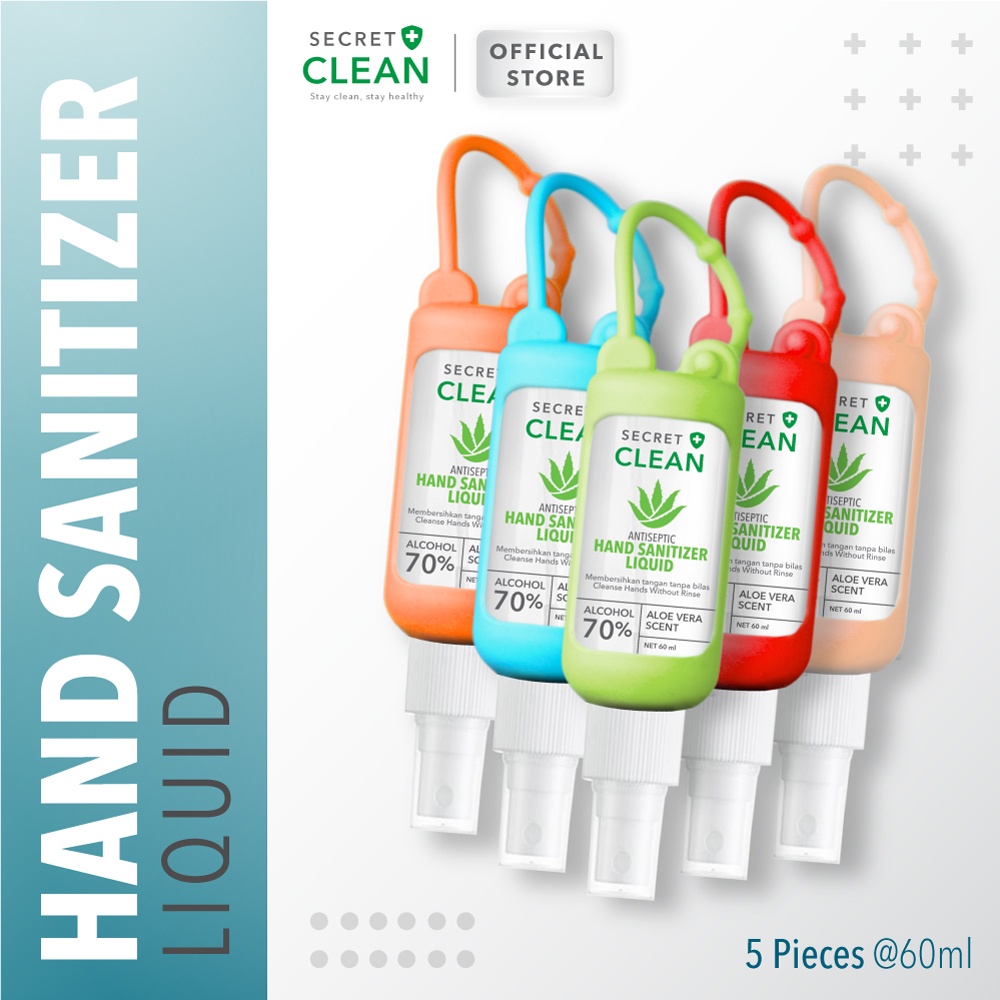 Jual Secret Clean Hand Sanitizer Color Pop 60ml Paket 5 Pcs Shopee