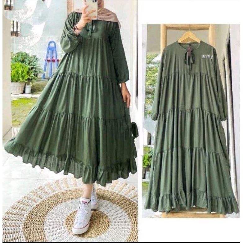 Jual Mf Rachel Sojin Midi Dress Baju Pakaian Fashion Gamis Atasan Long