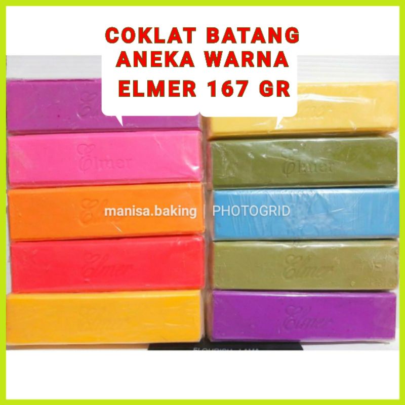 Jual Coklat Batang Warna Warni Elmer Gr Coklat Compound Warna