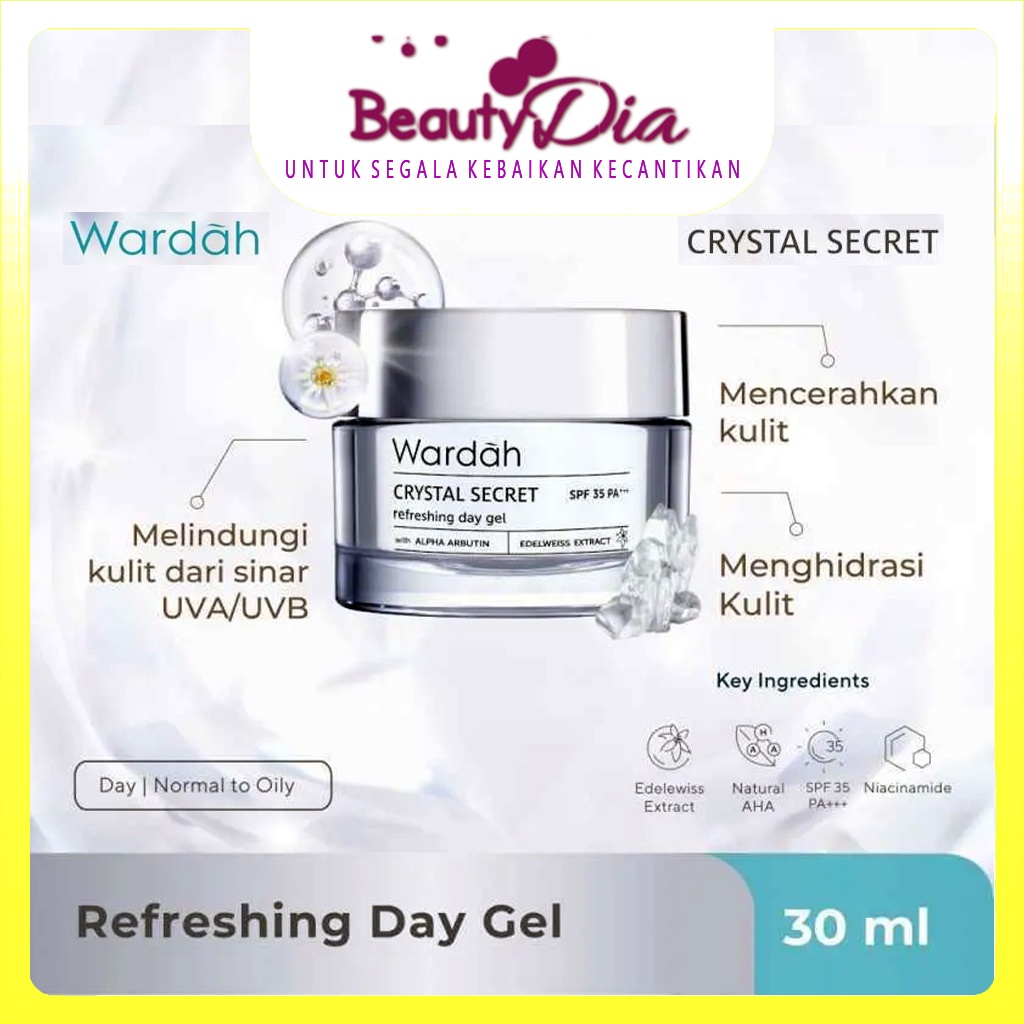 Jual Wardah Crystal Secret Refreshing Day Gel 30 G Shopee Indonesia