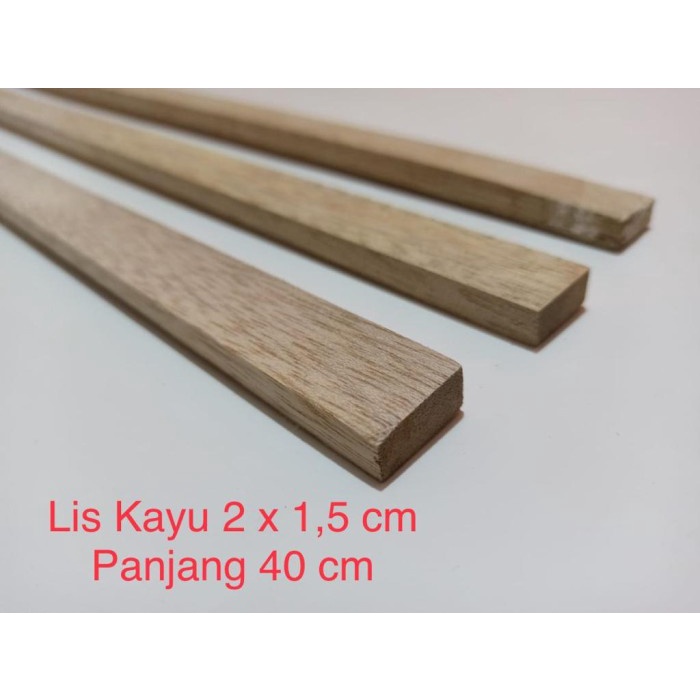 Jual Lis Kayu 2x1 5 Cm Panjang 40cm 1 5x2 Cm Shopee Indonesia