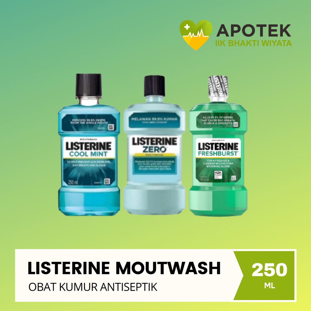 Jual Listerine Antiseptic Mouthwash Obat Kumur Antiseptik 250 Ml No