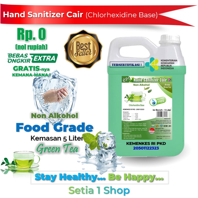 Jual Hand Sanitizer 5 Liter Cair Medical Kesehatan Handsanitizer FOOD