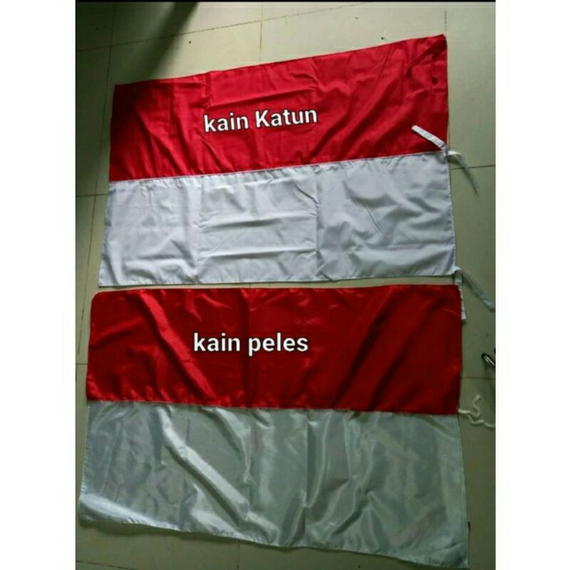 Jual RADJ Bendera Merah Putih Katun Dan Satin Peles Ukuran 120 80 Dan