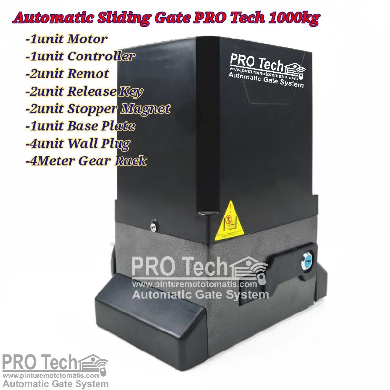 Jual Automatic Sliding Gate PRO Tech 1000kg Mesin Gerbang Kanopi