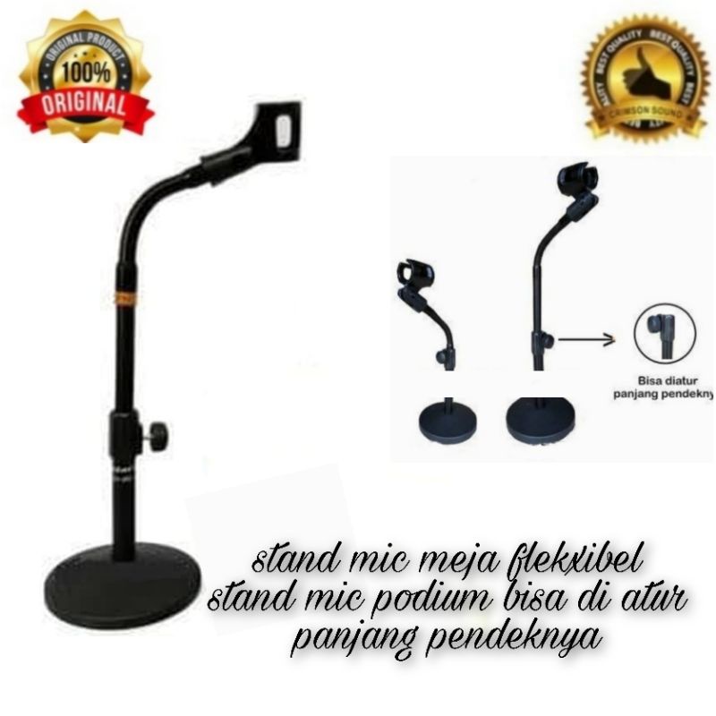 Jual Stand Mic Meja Podium Flexibel Ful Besi Shopee Indonesia