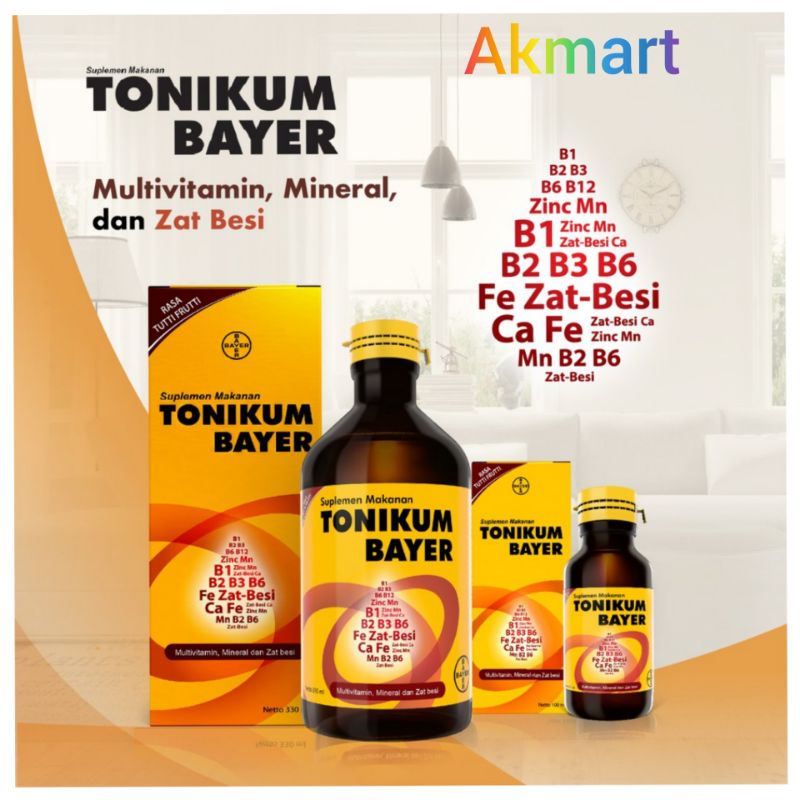 Jual Tonikum Bayer Multivitamin Mineral Dan Zat Besi Anemia