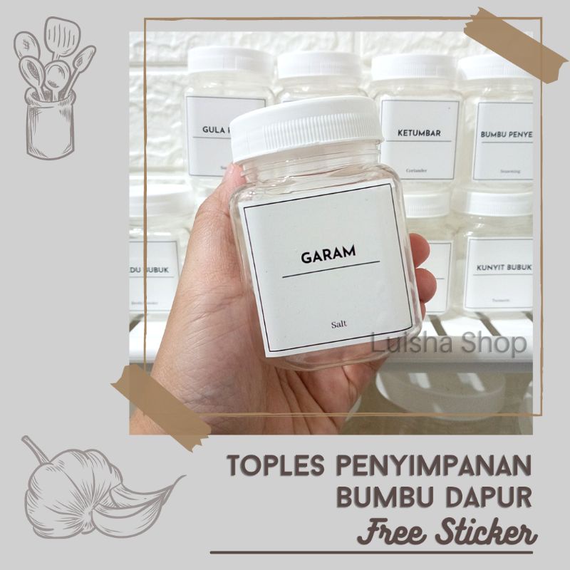 Jual Toples Bumbu Dapur Free Sticker Label Satuan 200 Ml Model