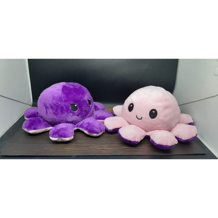 Jual Boneka Gurita Octopus Doll Flip Warna Emoticon Berubah Bolak