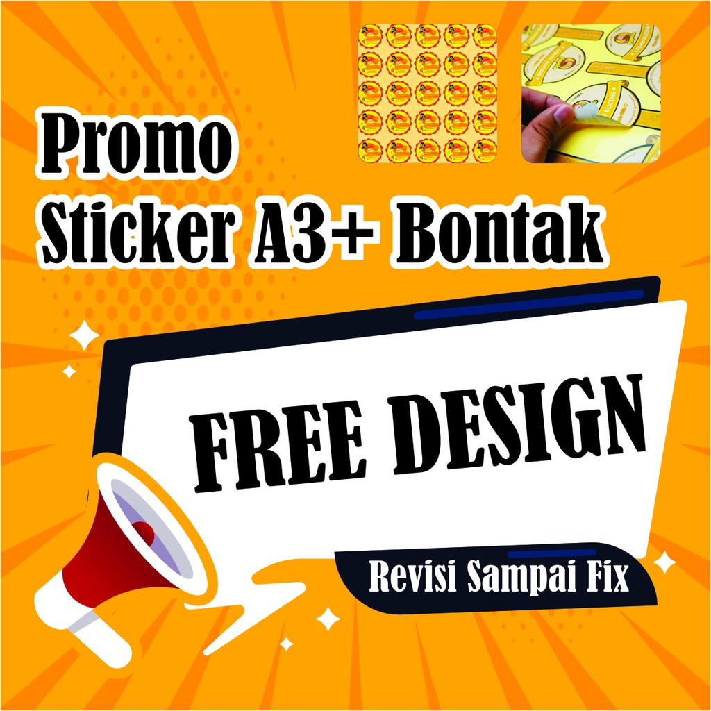 Jual FREE DESIGN STICKER BONTAK CROMO STICKER LABEL Shopee Indonesia