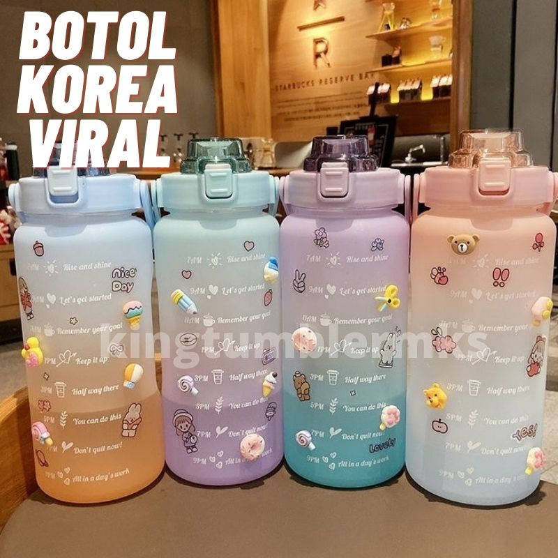 Jual Botol Minum 2 Liter 2000ML Korea Tumbler VIRAL Shopee Indonesia