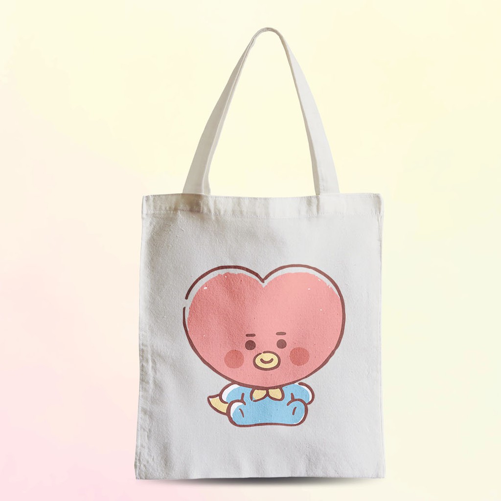 Jual Tote Bag Universtar BT21 BTS Tata 2 Shopee Indonesia