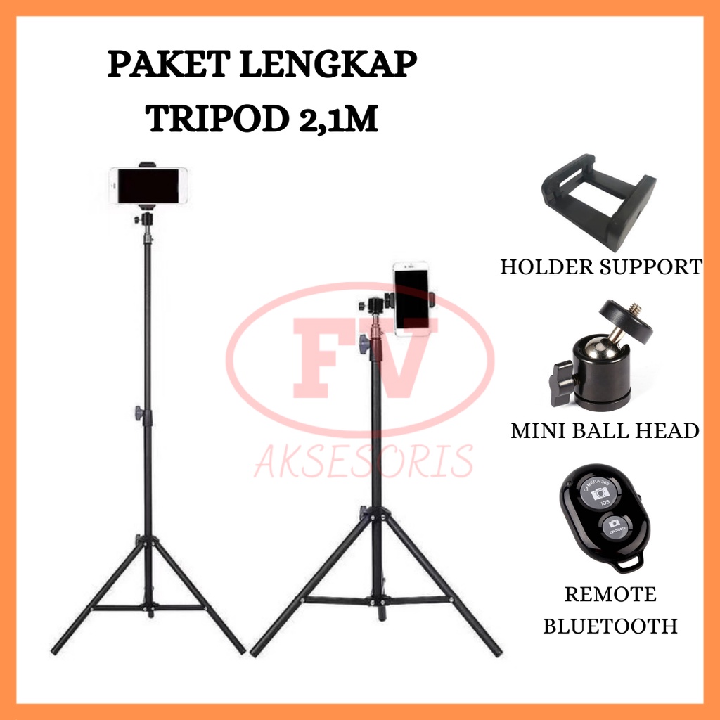 Jual FV Tripod Handphone 2 Meter Besi Plus Mini Ball Head Free Holder