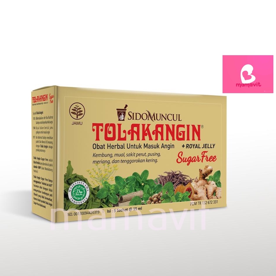 Jual Tolak Angin Cair Bebas Gula Sugar Free 1 Box Isi 5 Sachet Shopee