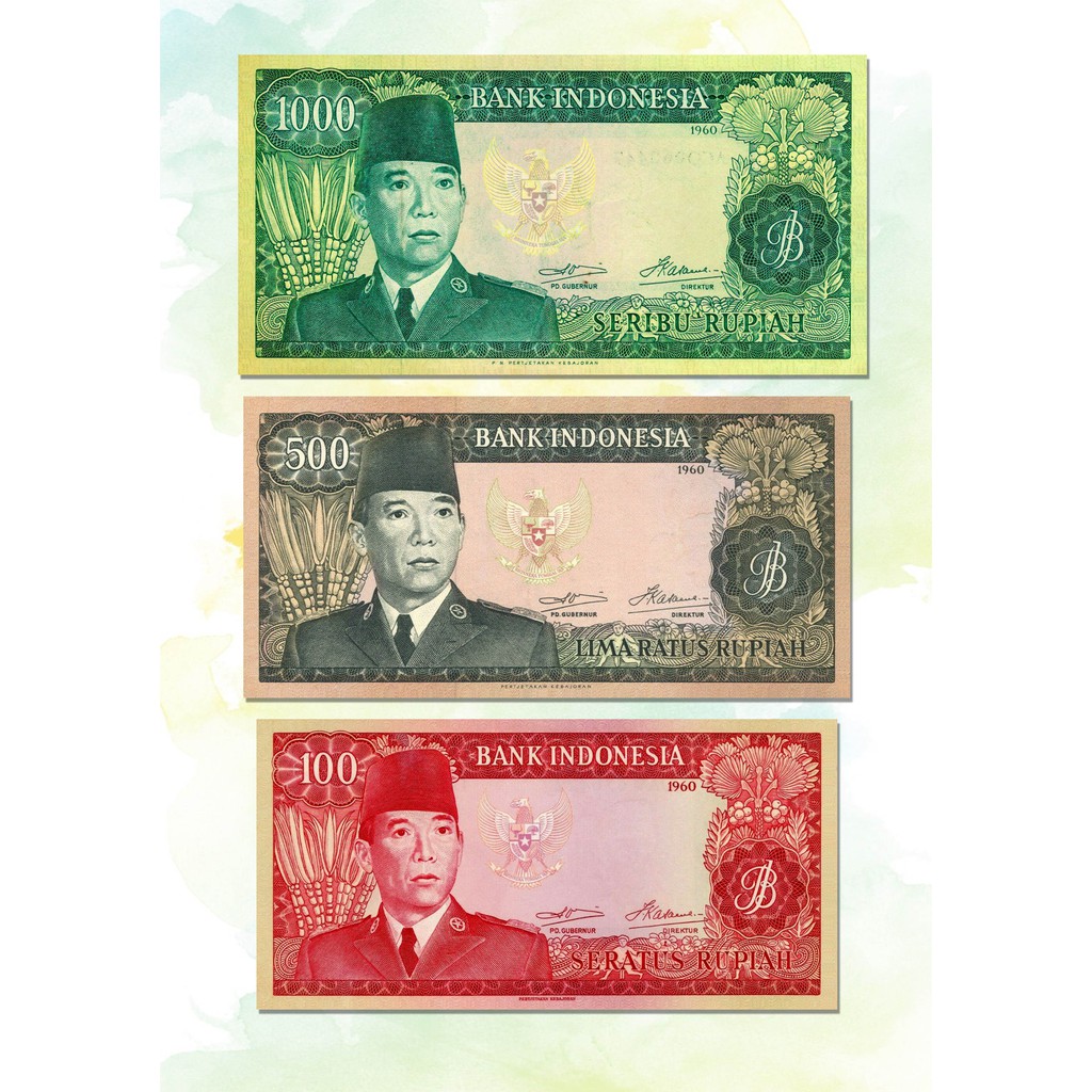 Jual Uang Kuno Soekarno 1000 500 100 Rupiah Souvenir Replika Repro