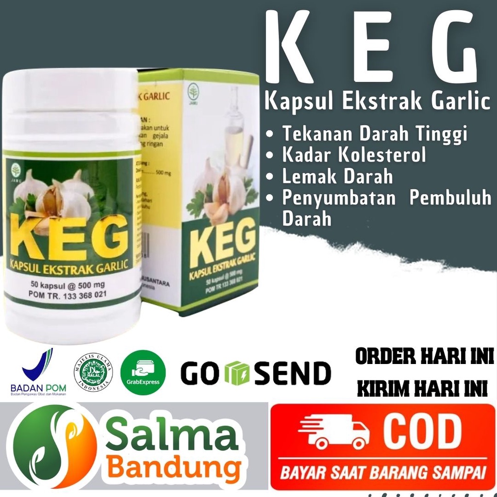 Jual KAPSUL KEG Kapsul Ekstrak Garlic Obat Herbal Penurun Darah Tinggi