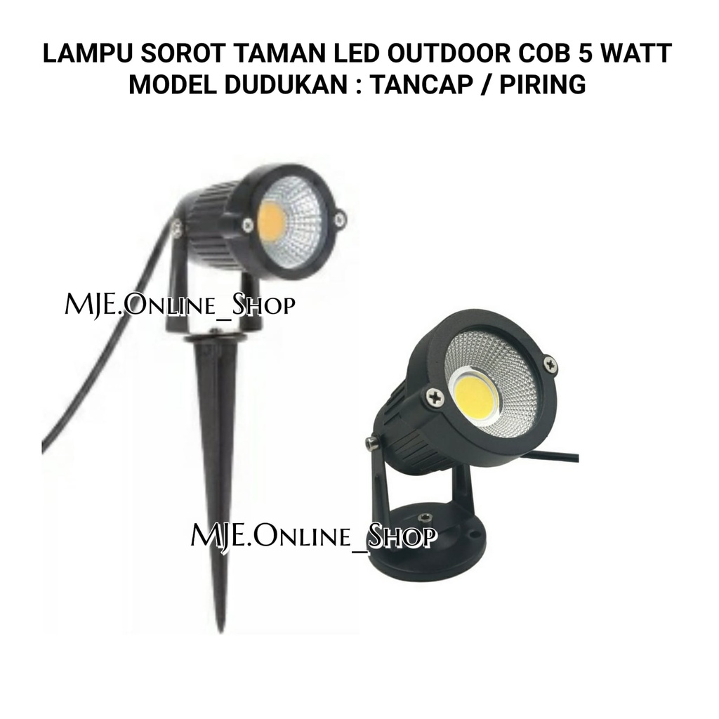 Jual Lampu Sorot Taman Led Outdoor Cob Watt Model Tancap Piring