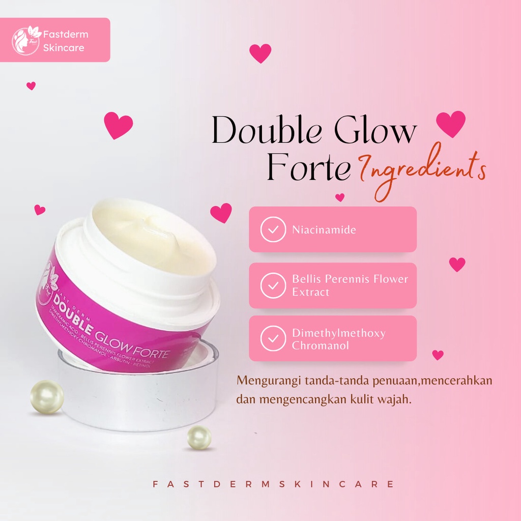 Jual Fastderm Night Cream Double Glow Forte Shopee Indonesia