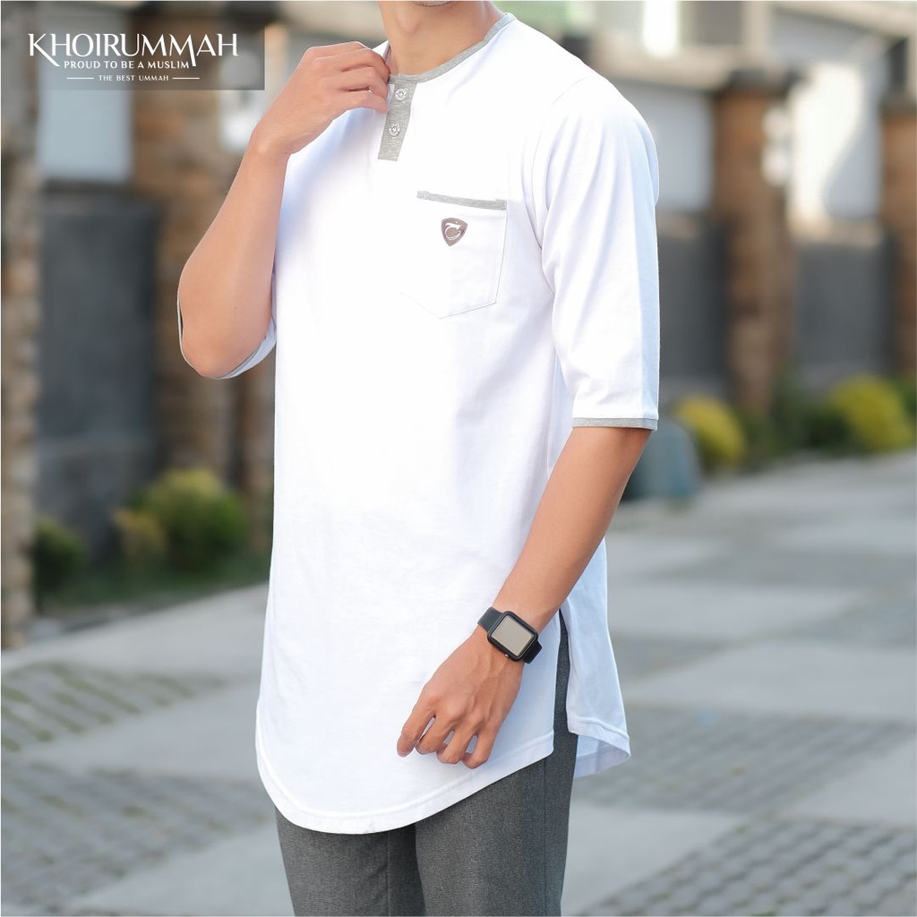 Jual KHOIRUMMAH Koko Kurta Badar Kaos Kurta Polos Koko Pria Dewasa