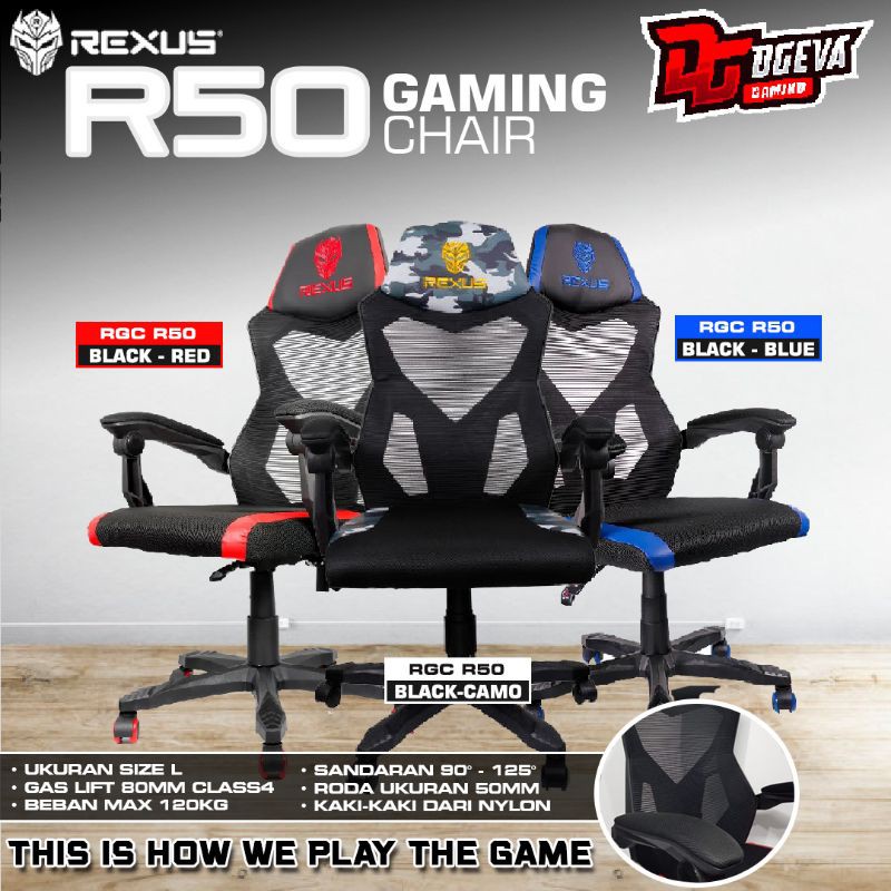 Jual Rexus Rgc R Gaming Chair Kursi Gaming Shopee Indonesia