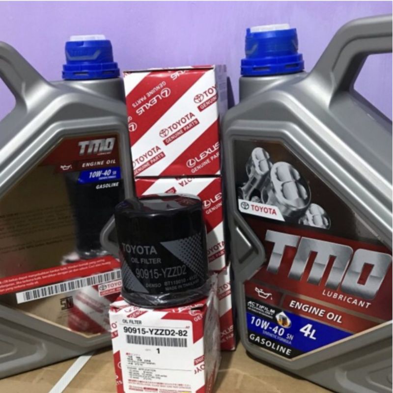 Jual Oli Mesin Toyota TMO 10W 40 4liter Paket Filter Oli Innova Hilux