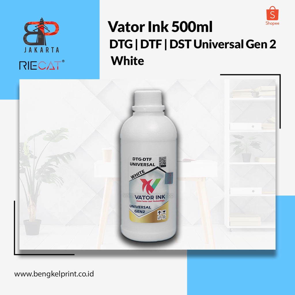 Jual Tinta Vator Universal Gen Premium Tinta Dtf Dtg Dst White