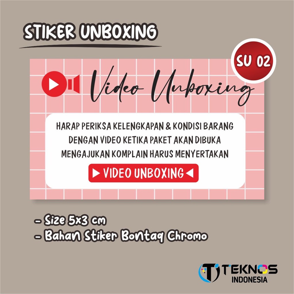 Jual STICKER PERINGATAN BUKA PAKET STIKER LABEL VIDEO UNBOXING READY