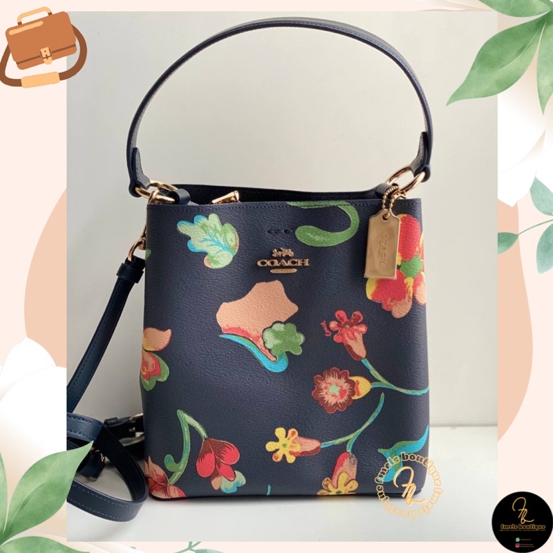 Jual Coach Small Town Bucket Bag With Dreamy Land Floral Print Shopee