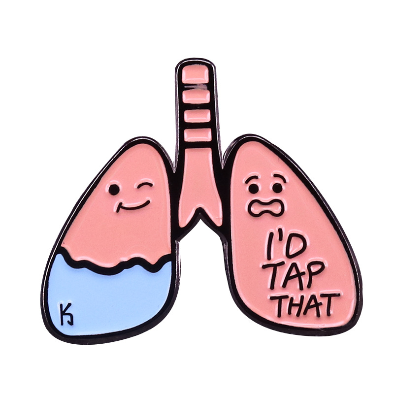 Jual Bros Pin Enamel Desain Anatomi I D Tap That Lung Medis Shopee