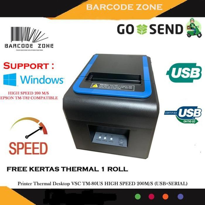 Jual Pos Mini Printer Kasir Mm Thermal Vsc Tm Us Usb Serial Cutter