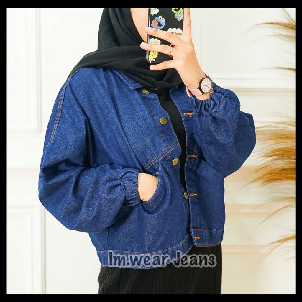 Jual Jaket Jeans Wanita Vintage Jaket Jeans Oversized Denim Baggy