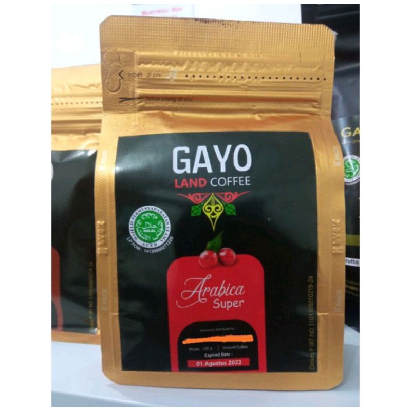 Jual Kopi Gayo Land Arabika Super Robusta Super 100 Gr Shopee Indonesia