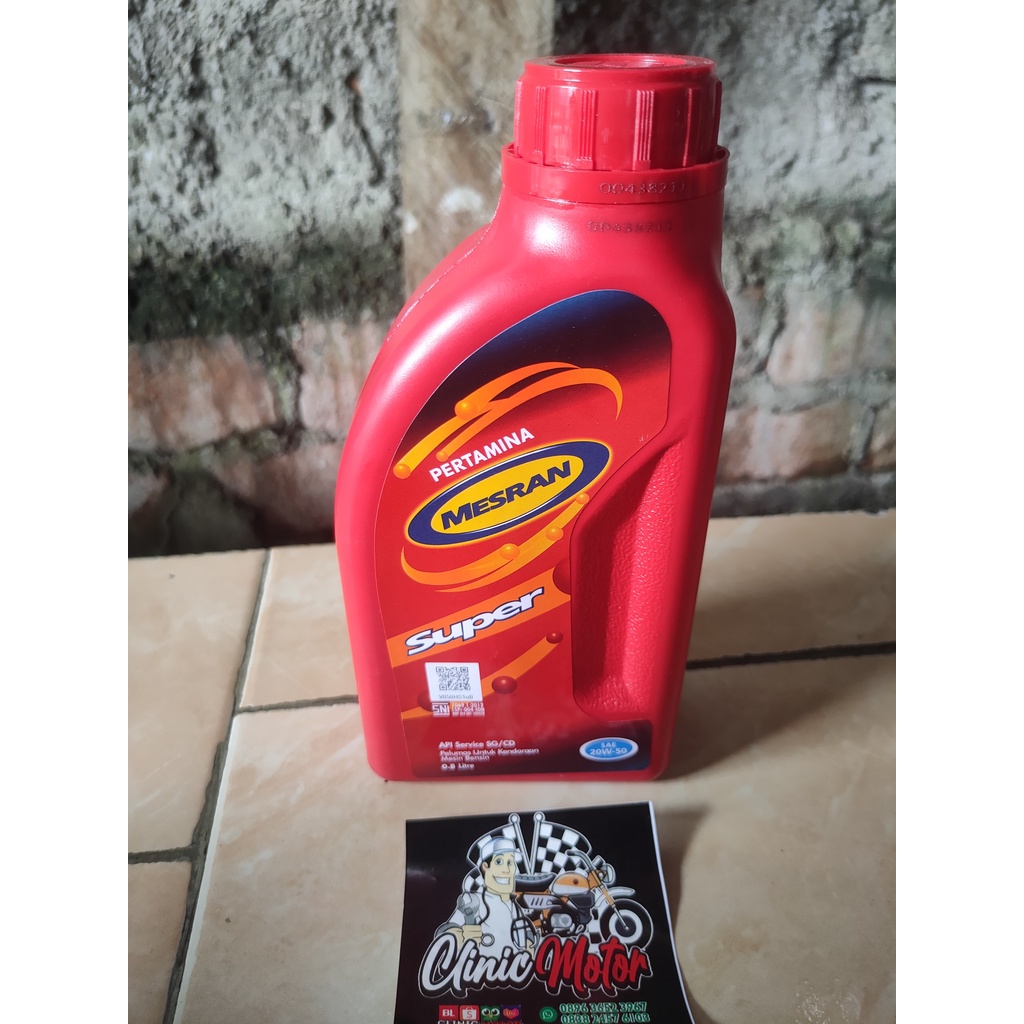 Jual OLI MESIN PERTAMINA MESRAN SUPER SAE 20W 50 API SL 800ML Shopee