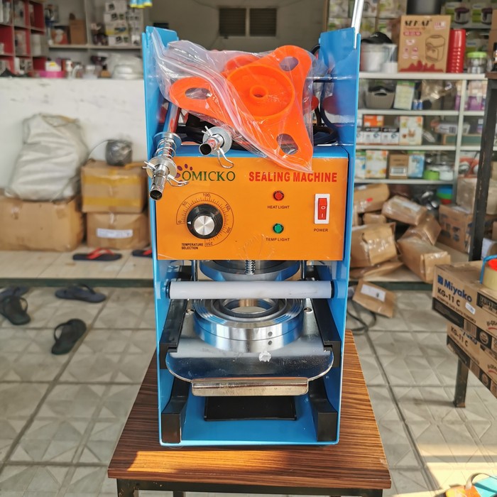 Jual Mesin Press Gelas Plastik Cup Sealer Machine Manual Omicko Ml