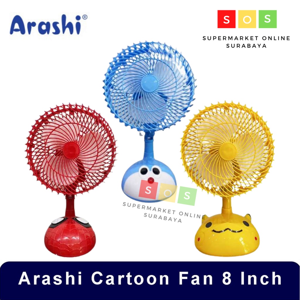 Jual Arashi Kipas Angin Meja Inch Karakter Desk Fan Arashi Cartoon