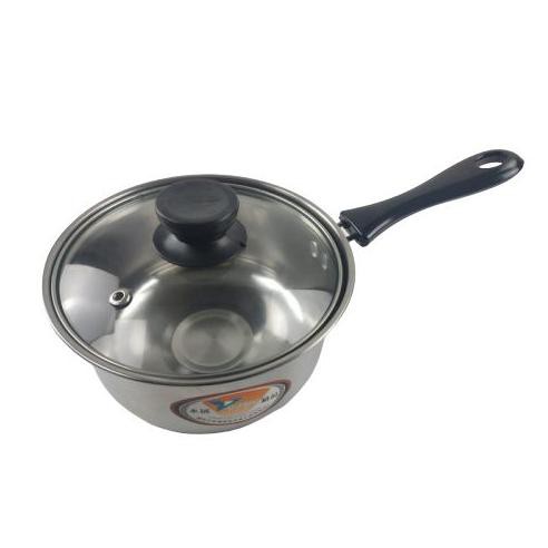 Jual Panci Susu Stainless 16Cm Tutup Kaca Milk Pot 16Cm Shopee