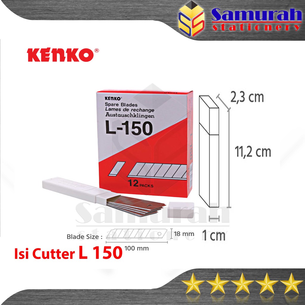 Jual Isi Cutter Besar Kenko L 150 Pisau Potong Kertas L 150 Refill