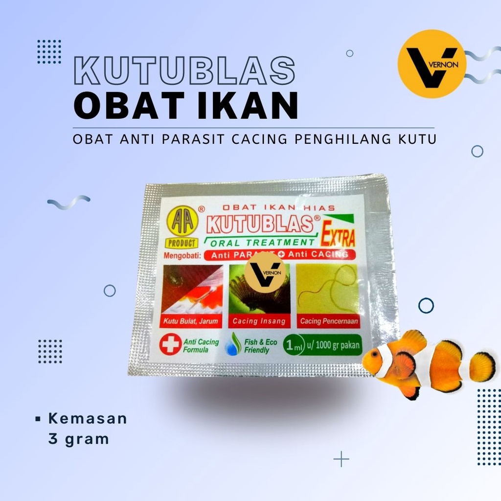 Jual Obat Ikan Kutublas Extra Anti Parasit Cacing Penghilang Kutu Ikan