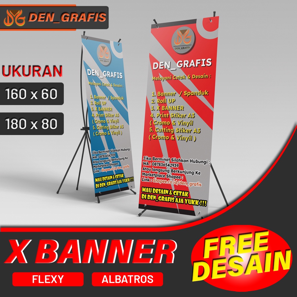 Jual Cetak Murah X Banner Albatros Flexy X Shopee Indonesia