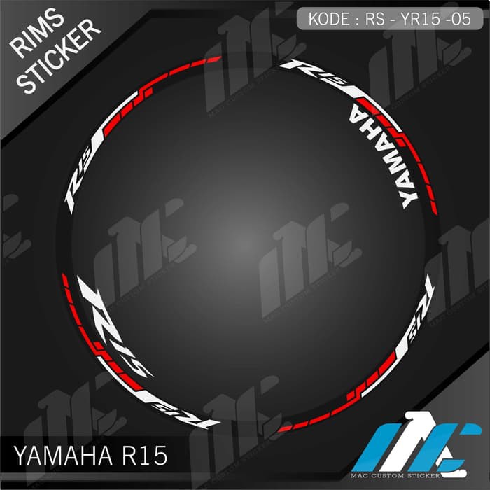 Jual YR15 05 LIST VELG YAMAHA R15 STIKER STICKER LIS VELG YAMAHA