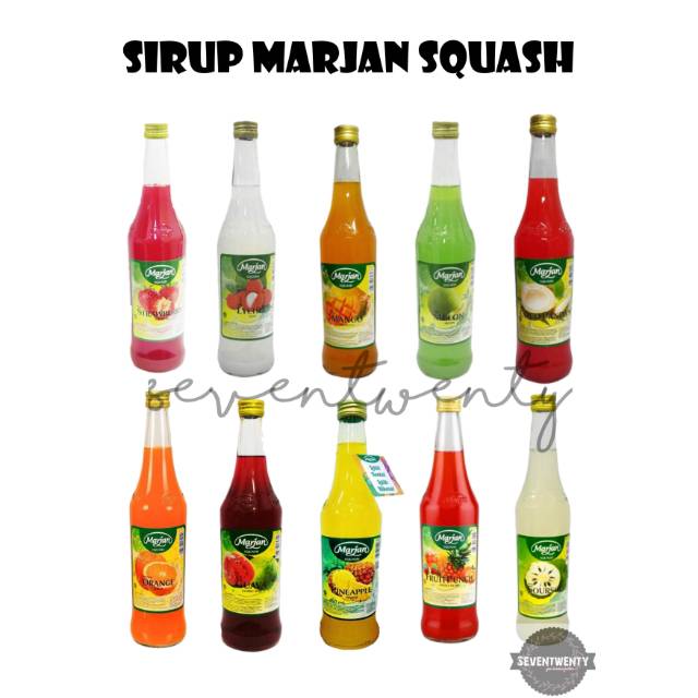 Jual Gosend Sirup Marjan Squash Leci Mangga Fruit Punch Jambu