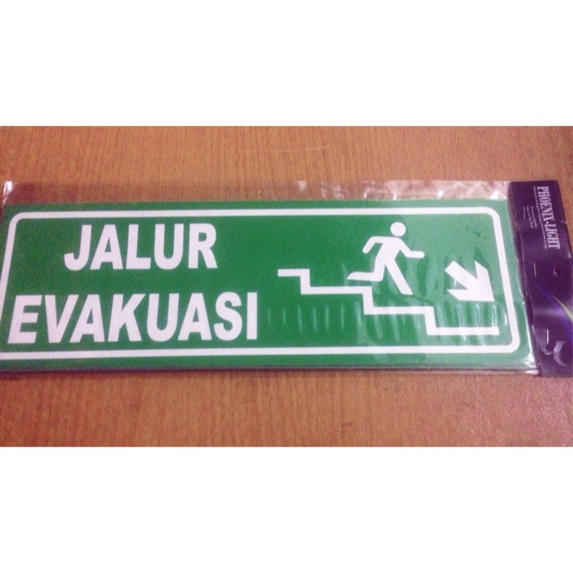 Jual Stiker Jalur Evakuasi Turun Arah Kanan 10x30cm Shopee Indonesia