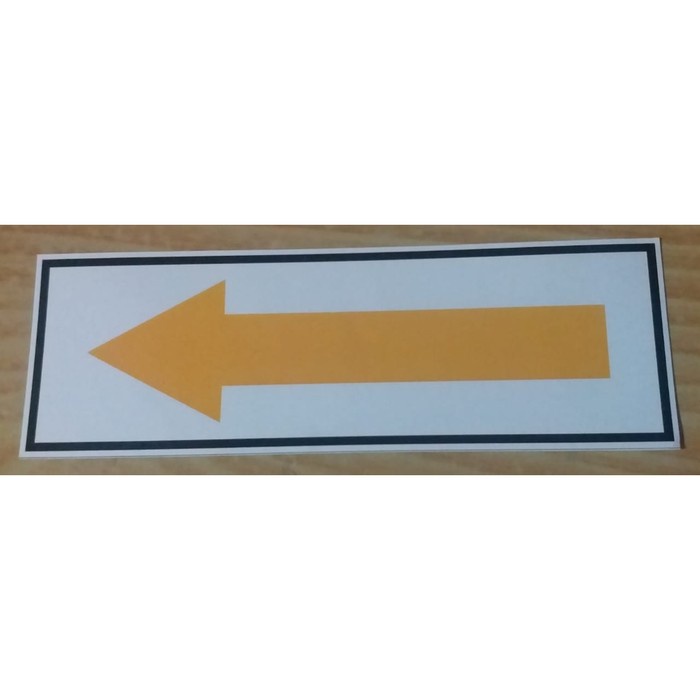 Jual SIGN LABEL STICKER KECIL PENUNJUK PANAH KUNING ARAH 15X5CM K3