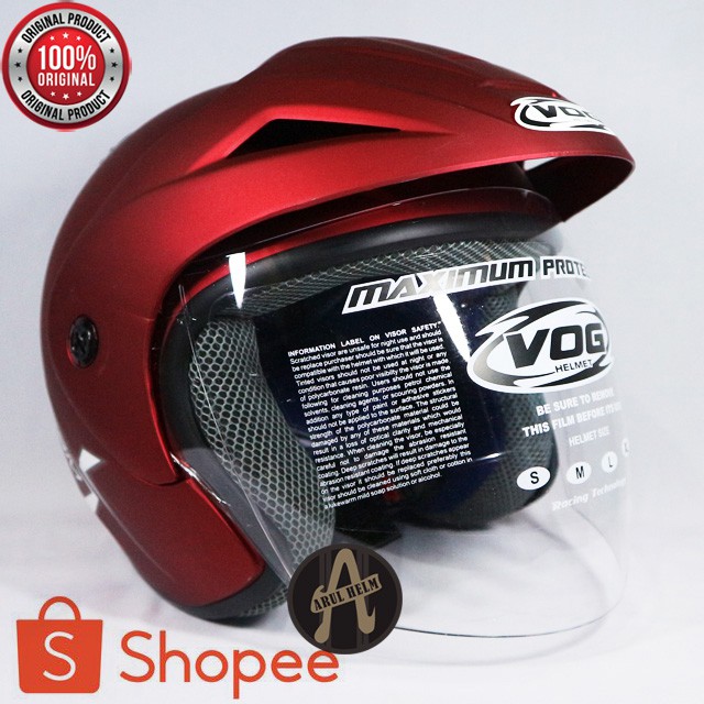 Jual Helm Vog Extream Solid Royal Red Doff Merah Doff Shopee