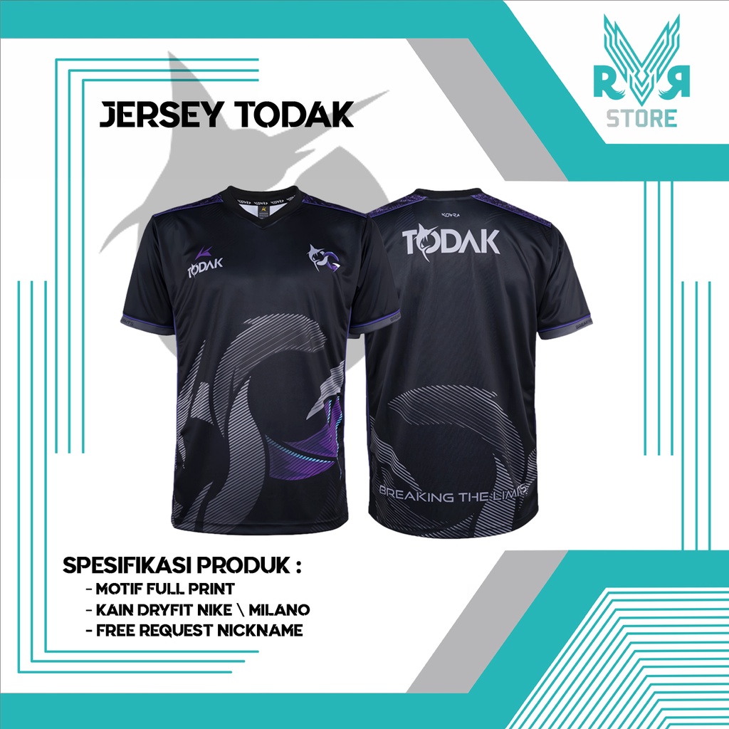 Jual Jersey Kaos Baju Gaming Team Todak Terbaru Game Freefire Aov