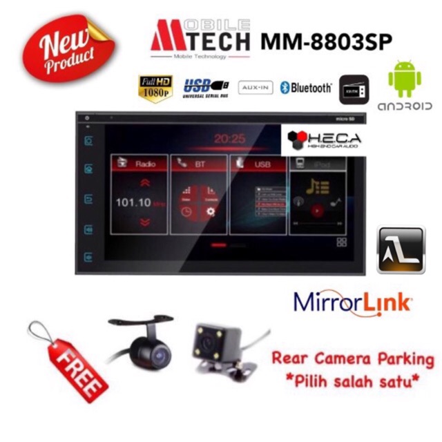 Jual Mtech MM 8803SP HRS Android MM 8803SP Head Unit Tape Mobil Double